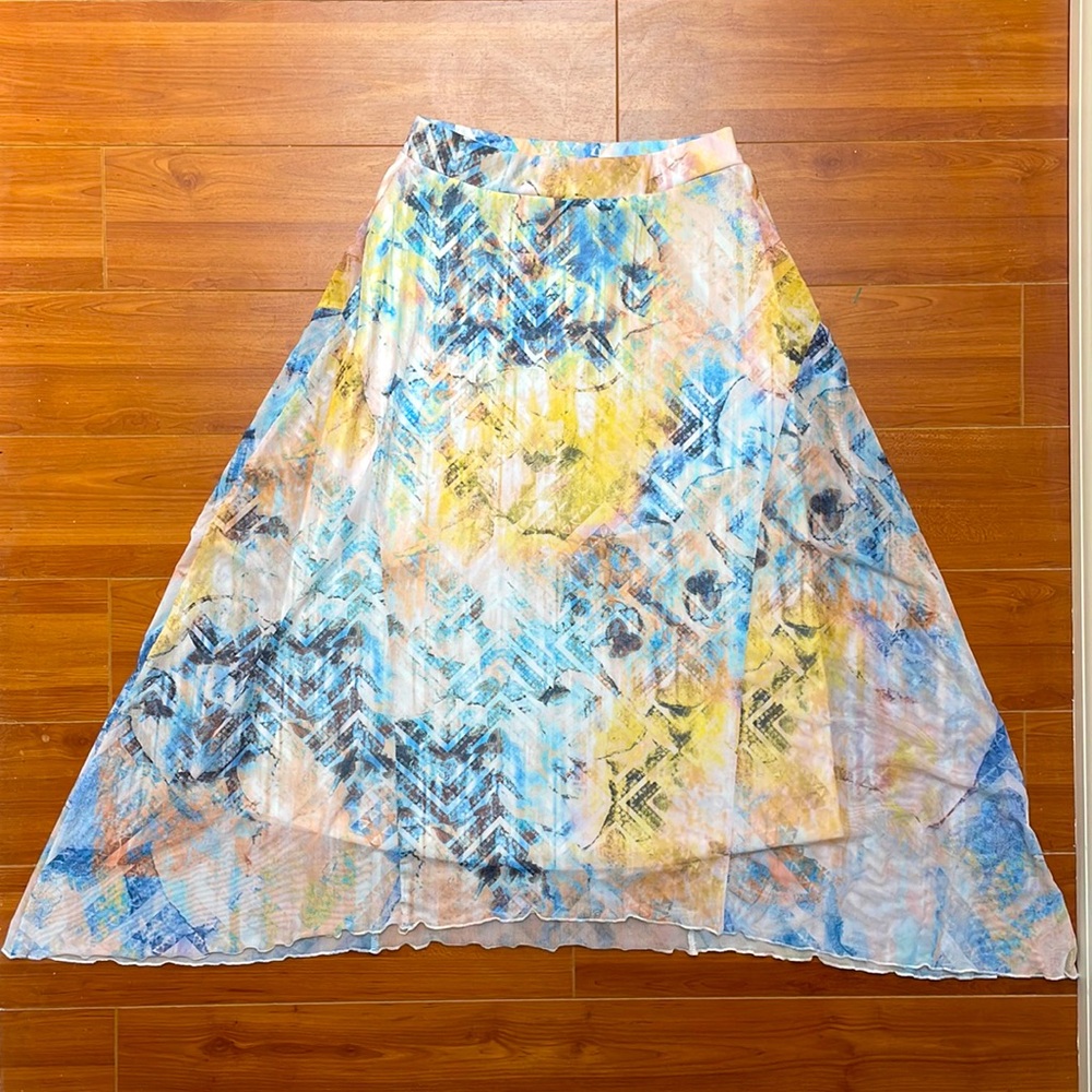 Multicolored midi skirt